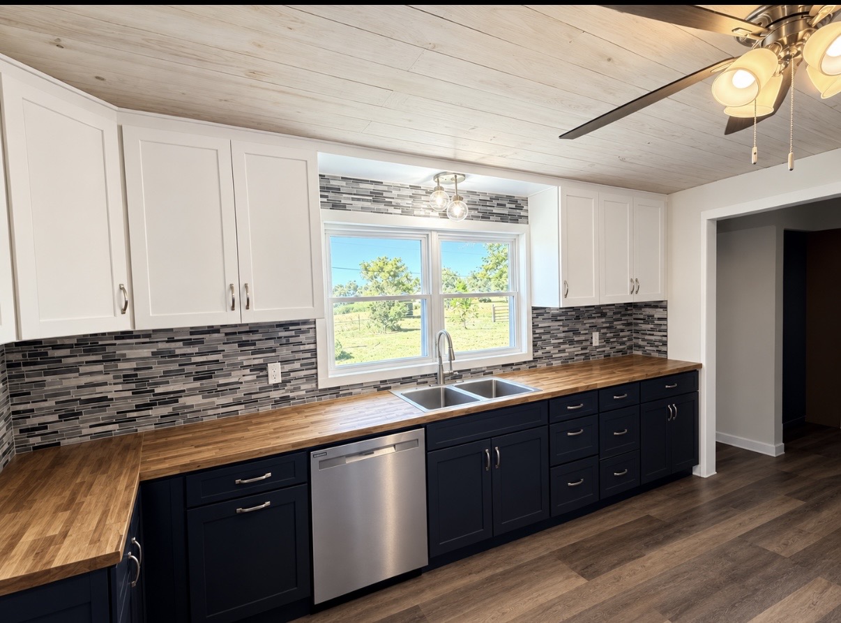 Finished custom kitchen