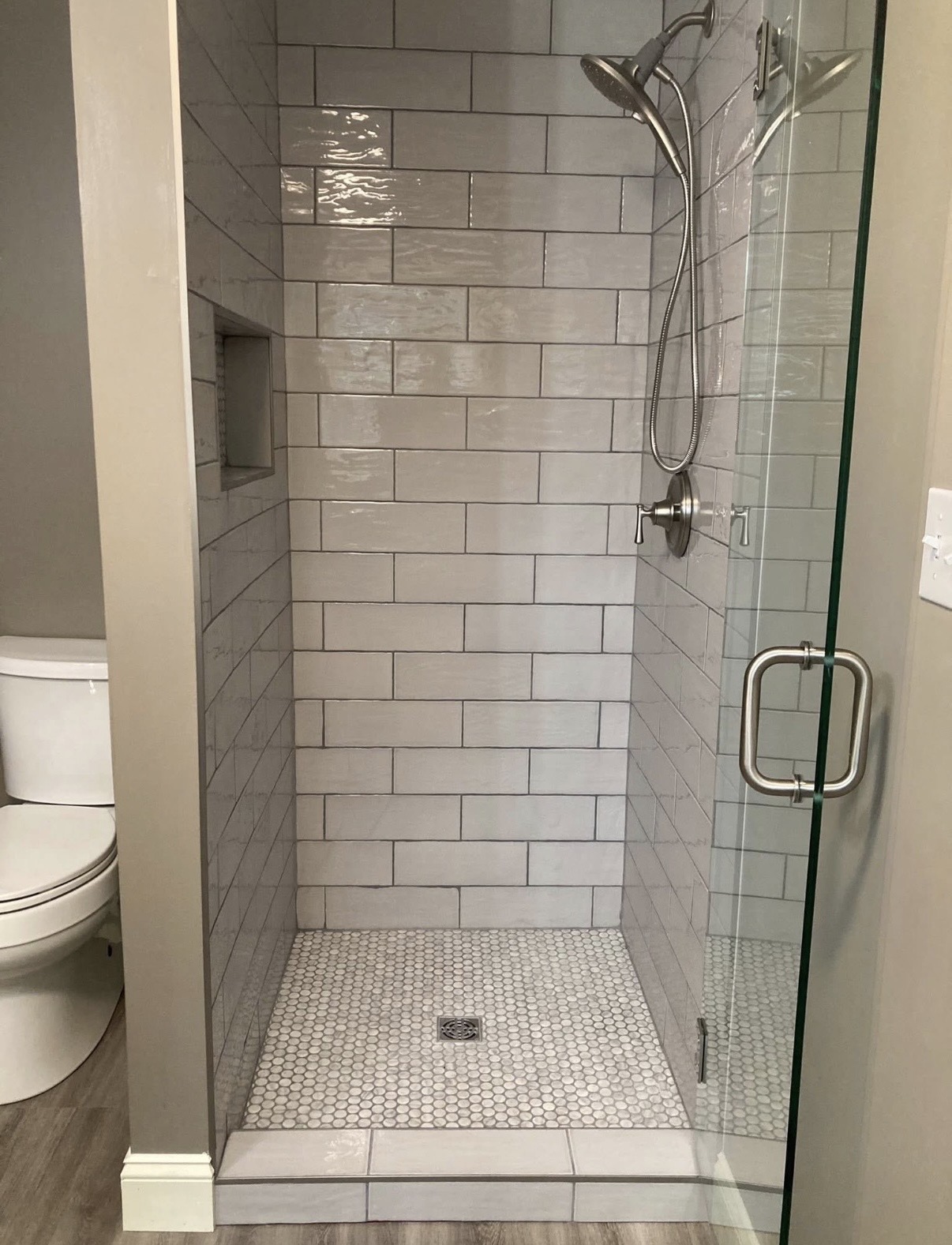 Custom tiled shower