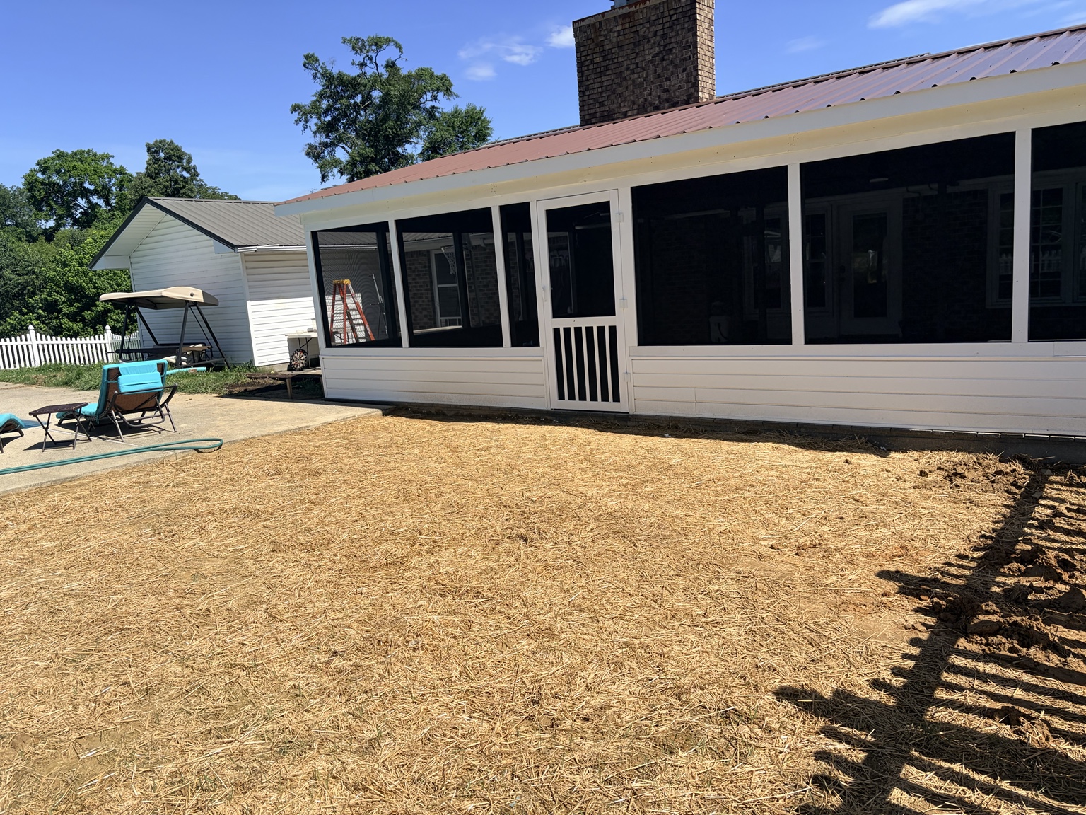 Screened porch completed